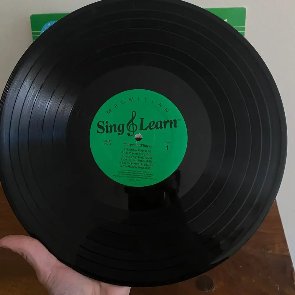 Vintage 1988 Movement Fitness Sing & Learn Vinyl Record